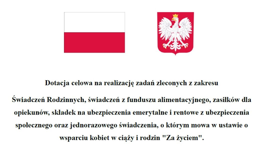 Dotacja celowa na realizację zadań zleconych z zakresu Świadczeń Rodzinnych