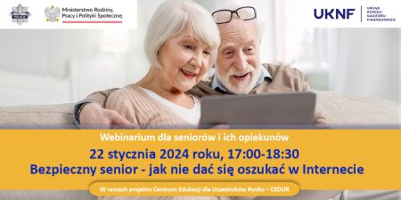 Webinarium CEDUR dla seniorów i ich opiekunów